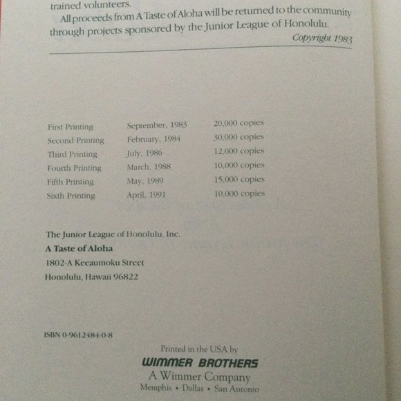 HAWAIIAN Cuisine COOKBOOK VINTAGE 1991 Local Recipes - Picture 2 of 6